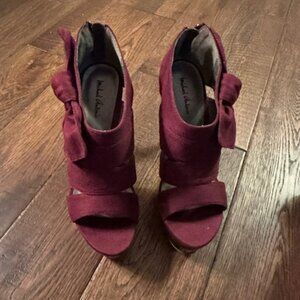 Michael Antonio Plum Suede Platform Shoes